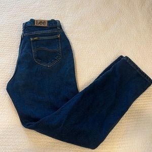Vintage High Rise Lee Dark Wash Denim Jeans / Size 8
